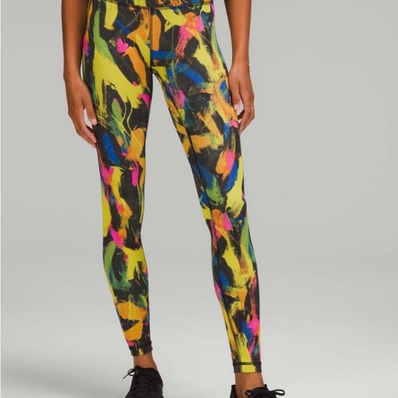 Brand New Lululemon Wunder Train High Rise HR Tight Undertone Rainbow (size 2) - Picture 3 of 8